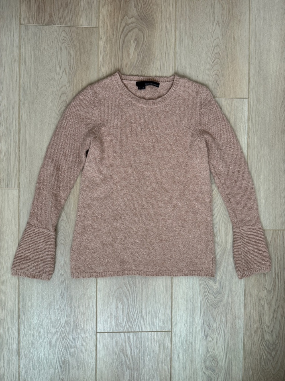 Bell Sleeve Sweater Cashmere Crewneck Knit Pullover 360 Cashmere Whimsigoth Sz S